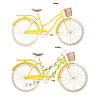 Watercolor bike bicycle N6