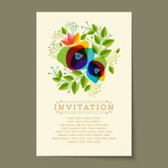 Beautiful vintage invitation cards layouts N13
