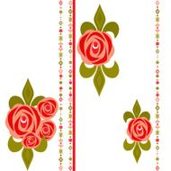 Seamless floral pattern with roses background N4