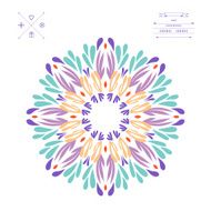 Decor with floral elements in vector