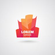 abstract orange glossy logo
