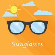 Sunglasses icon Summer background - Vector