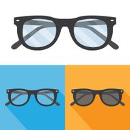 Sunglasses flat color icon