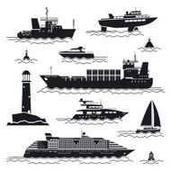 Ship and boat icons