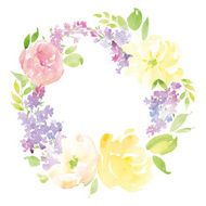 Watercolor greeting card flowers N132