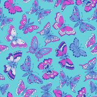 seamless pattern with decorative butterflies N12