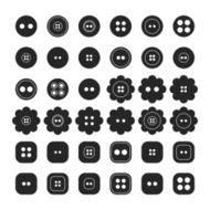 Set of sewing buttons isolated on a white background accessories