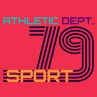 athletic dept typography t-shirt graphics vector illustration