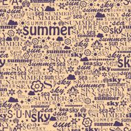 Abstract colorful image made from words which relate with summer N6