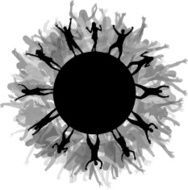 Dancing people silhouettes N44