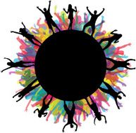 Dancing people silhouettes N45