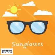 Sunglasses icon Summer background - Vector N2