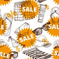 Vector summer sale pattern with sign and discount percent N2