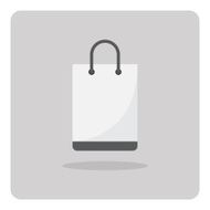 Vector of flat icon paper shopping bag N3