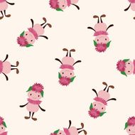 flower f cartoon seamless pattern background N9