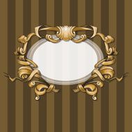frame vintage baroque flowers vector N2