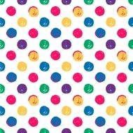 Hand Drawn Polka Dots Seamless Texture N2