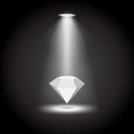 Diamond under the lights vector illustration N2