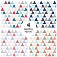 set of seamless abstract geometric triangle