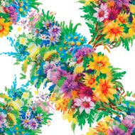 Floral colorful spring flowers seamless pattern