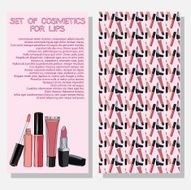 leaflet with improved formula cosmetics for lips