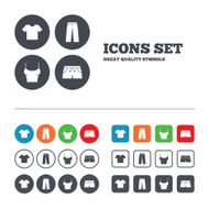 Clothes signs T-shirt and pants with shorts N24