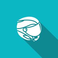 Skiing helmet icon Vector Illustration