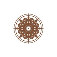 Symmetric ornament sign Vector Illustration