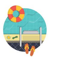 illustration - a swimming pool top view