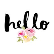 Watercolor greeting card flowers N135