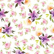 Watercolor flower pattern N106