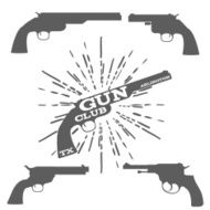 Gun Club Design Elements Vector Illustration