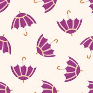 Umbrella theme emets cartoon seamless pattern background N28