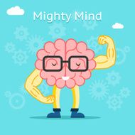 Mighty mind concept Brain with great creative potential