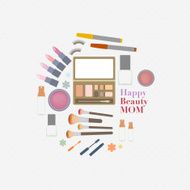 Vector Cosmetic circle mother day concept idea