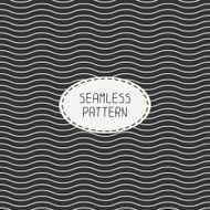 Geometric seamless wavy lines pattern Irregular abstract striped Wrapping paper