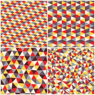 Set of four geometric seamless pattern