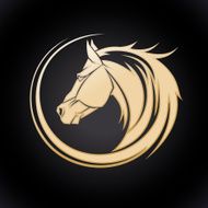 Gold horse logo