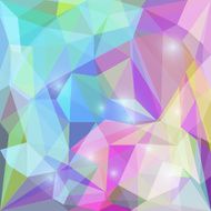 Abstract bright polygonal triangular background with glaring lights for design N45