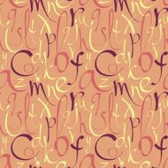 Seamless pattern with hand drawn letters N6