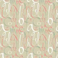 Seamless pattern with hand drawn letters N7