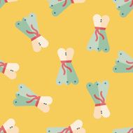 woman dress flat icon eps10 seamless pattern background N8