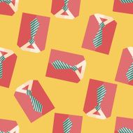 business shirt and tie flat icon eps10 seamless pattern background N2