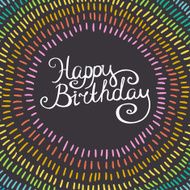 Vector wreath with colorful rainbow strokes N2