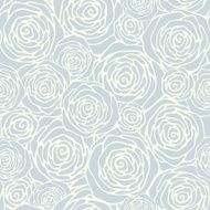 Seamless pattern with outline roses N7