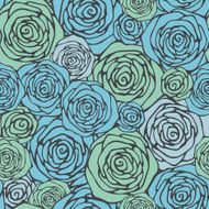 Seamless pattern with decorative roses N15