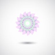 abstract colorful floral pattern icon for design