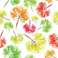 crazy beautiful watercolor pattern of leaves handmade painted N2
