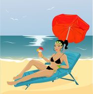 Young woman on a beach