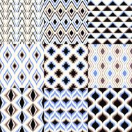 seamless geometric pattern set N8